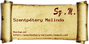Szentpétery Melinda névjegykártya