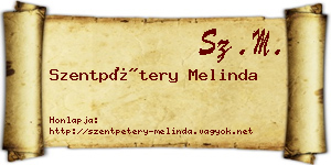 Szentpétery Melinda névjegykártya